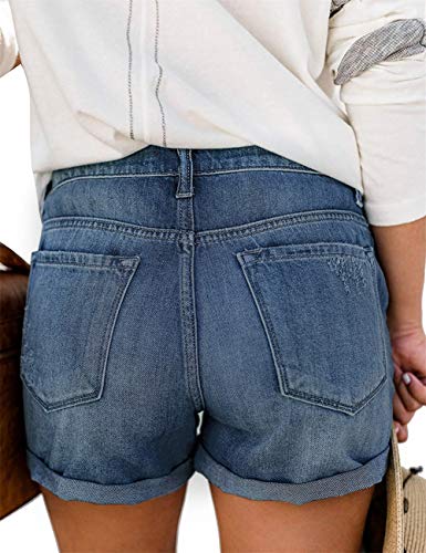 Image of MODARANI Denim Shorts for Women Distressed Jean Shorts Ripped Summer Hot Short