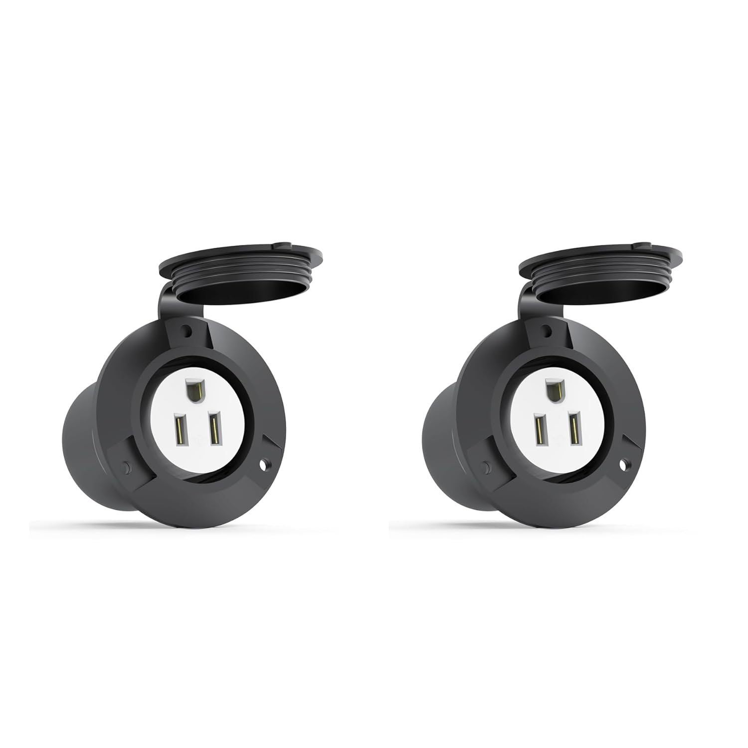 2 Pack 15A Flanged Outlet 120-125 Volt