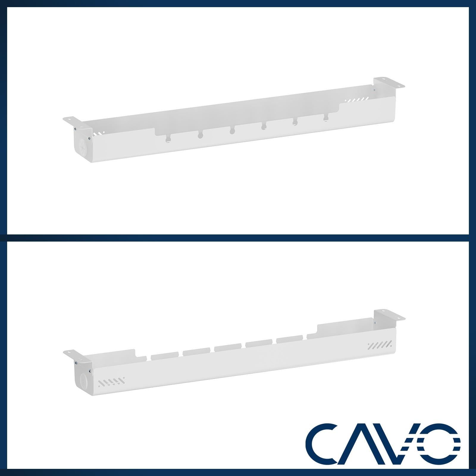 Canaleta para Cables CAVO 1244 x 167 x 124 mm, Horizontal, Blanco Mate, abatible