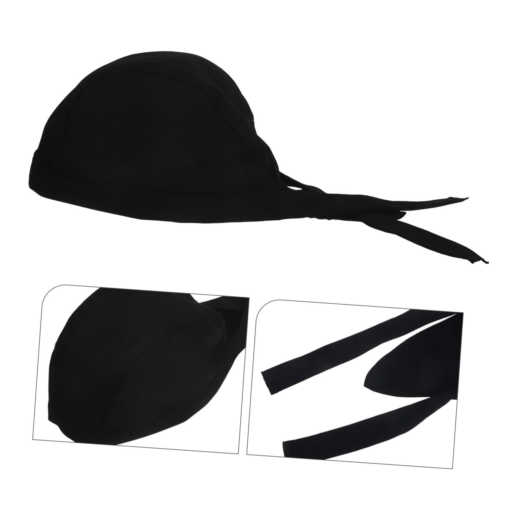 Sombrero De Cocinero Gorros Gorra Absorbente Mujer Gorro Cocinero Gorro De Cocina Sombreros De Cocina De Restaurante Gorras De Chef De Tela De Algodón Black