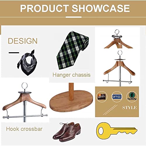 Karmio Freestanding Suit Valet Stand Stainless Steel And Wooden Men/Women Clothes Valet With Sturdy Base For Bedroom And Office (Color : C) #TOP4