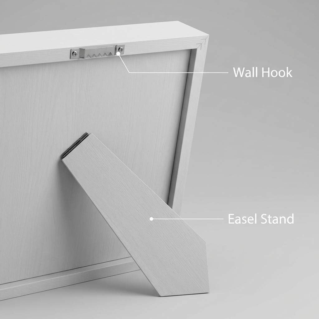 QWORK 8x8 Shadow Box Frames – 4 Pack MDF Wood Display Frames with Acrylic Front for Photos, Crafts & Memorabilia