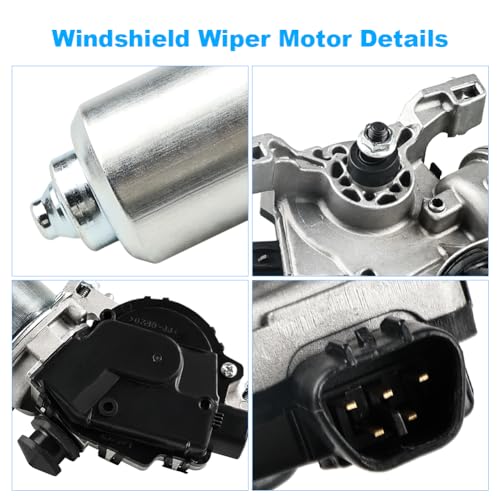 Image of Front Windshield Wiper Motor Compatible with Toyota 4Runner Tacoma Sienna Land Cruiser Chevy Silverado GMC Sierra Lexus IS250 LX570 Mazda Hyundai Santa Fe Scion xB Replacement for 85110-04040
