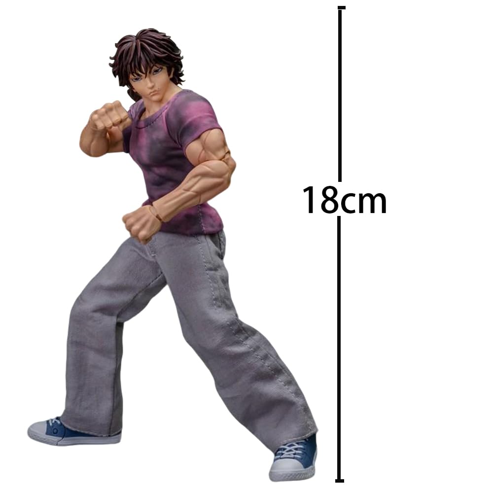 Zhongkaihua Hanma Yujiro & Hanma Baki Action-Figur mit beweglichen Gelenken, austauschbarem Zubehör und abnehmbarer Kleidung, sammelbares Anime-Statuettenmodell