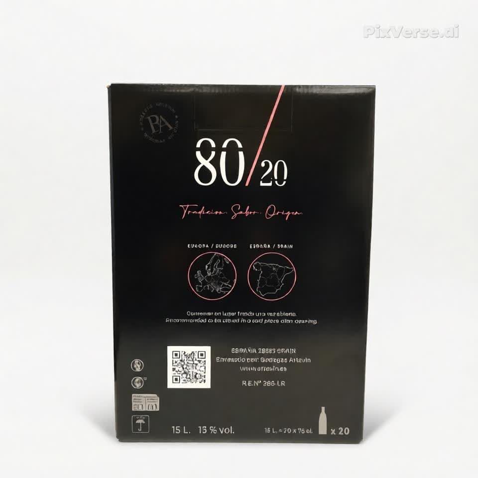 Bag in Box 80/20 (rediseño de ARTEVIN) vino ROSADO 15 LITROS