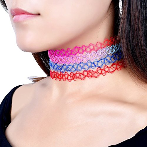 OULII 12pcs set Gothic Collana Catena doppia linea...