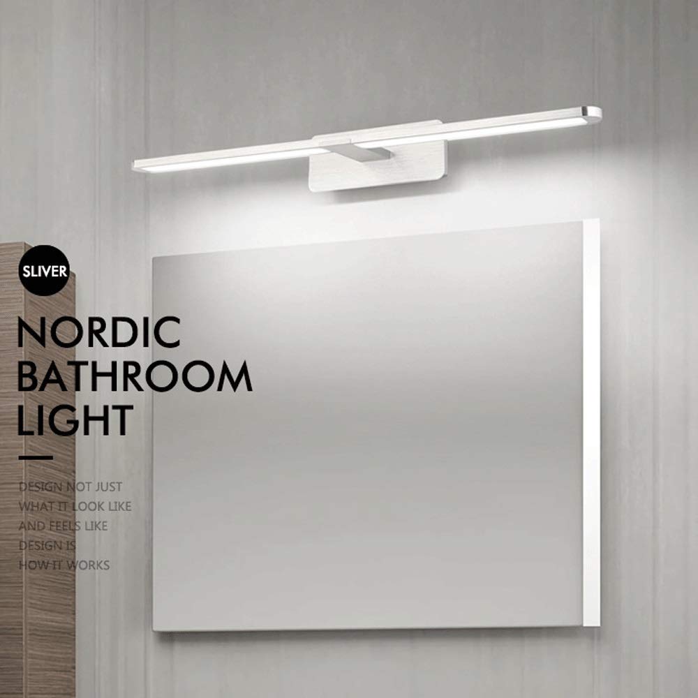 8 W LED-Spiegelleuchte, Aluminium, Badezimmerspiegel-Frontleuchte, Moderne Beleuchtung, Wandlaterne für Spiegel, Schranklampe, Waschraum, Make-up-Spiegellampe, 6000 K [Energieklasse A+]