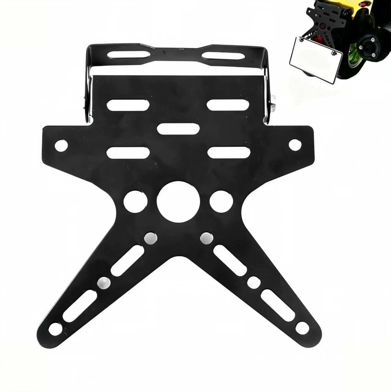 WENINETIES Motorcycle License Plate Holder for DUCATI SCRAMBLER800 Tail Tidy Bracket Eliminator Fender Registration Mount Adjustable Sturdy,Black
