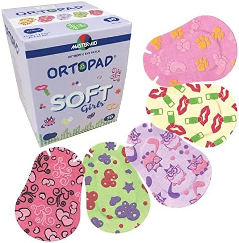 Ortopad® Soft Bamboo Girls Eye Patches, 50/Box (Regular Size, 4+ yrs) Textured Accents