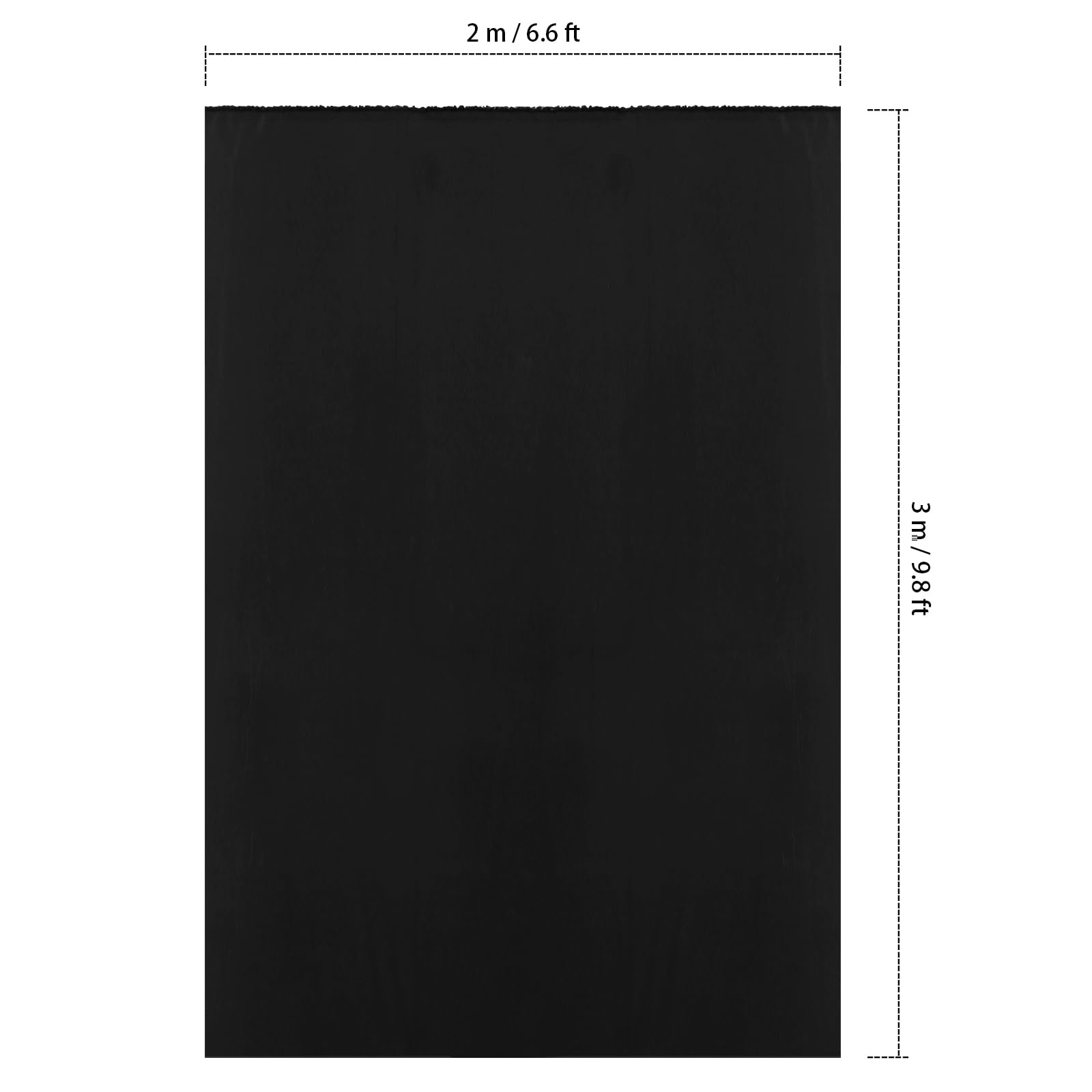 Tło fotograficzne czarne 2 x 3 m, ściana fotograficzna, tło do fotografii, tło do studia fotograficznego