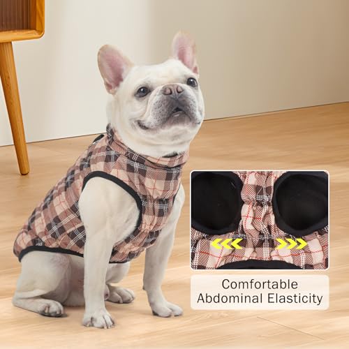 Image of SCENEREAL Dog Winter Coat with Built-in Harness for Small Dogs Boys Girls | Fall Winter Waterproof Puppy Cold Weather Coat, Warm Jacket Fleece Puffer Vest - Windproof Snow Pet Clothes