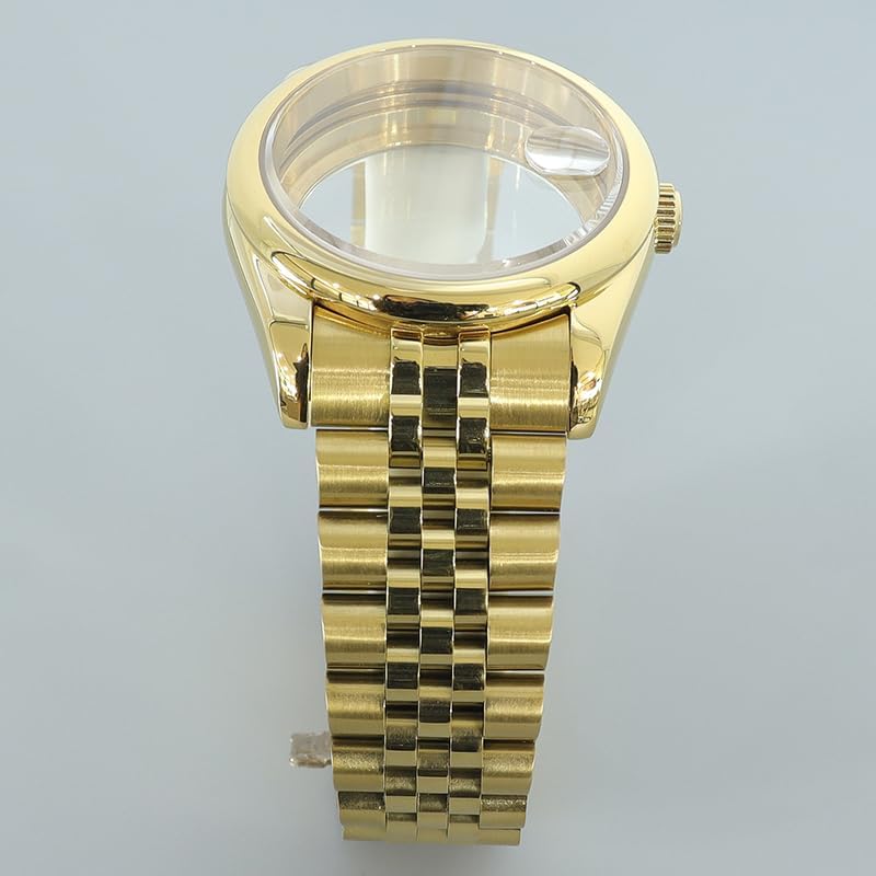 36mm/39mm Gear Edge Steel Watch Case Sapphire Glass for NH35 NH34 NH36/38 Miyota8215 8205 Movement Repair Parts