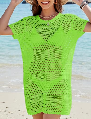 Image of Buauty Womens Swimsuits Coverup Bathing Suits Cover Ups Crochet Swimwear Bikini Beach Dresses 2026 Vacation Outfits