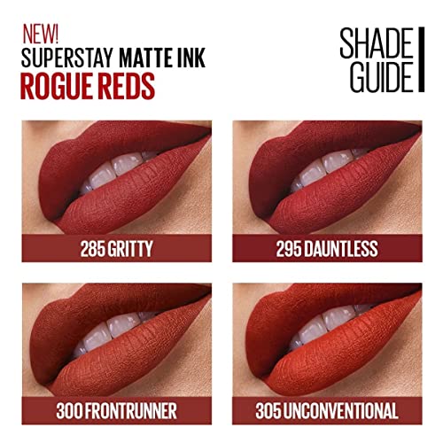 Image of Maybelline New York Liquid Matte Lipstick, Long Lasting, 16hr Wear, Superstay Matte Ink, 295 Dauntless, 5 ml