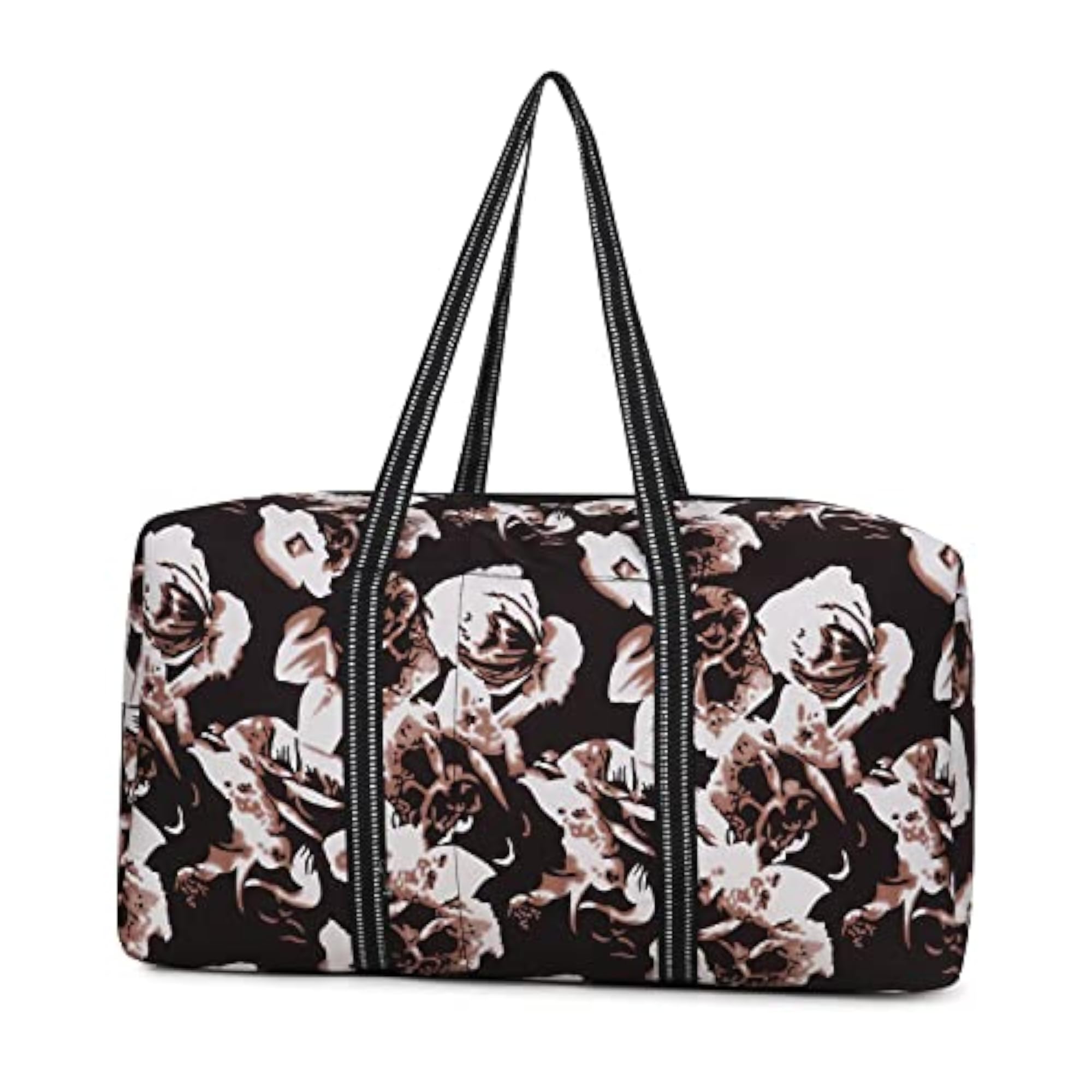 Brown Flower Travel Duffles Bag for Women