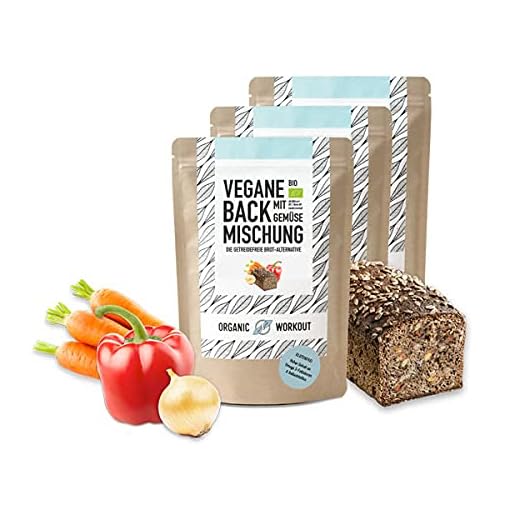 3 Vegan bakblandning med grönsaker – ekologisk, låg kolhydrat* brödalternativ, massor av växtprotein, fiberrik, utan spannmål, för keto och kolhydratreducerad diet