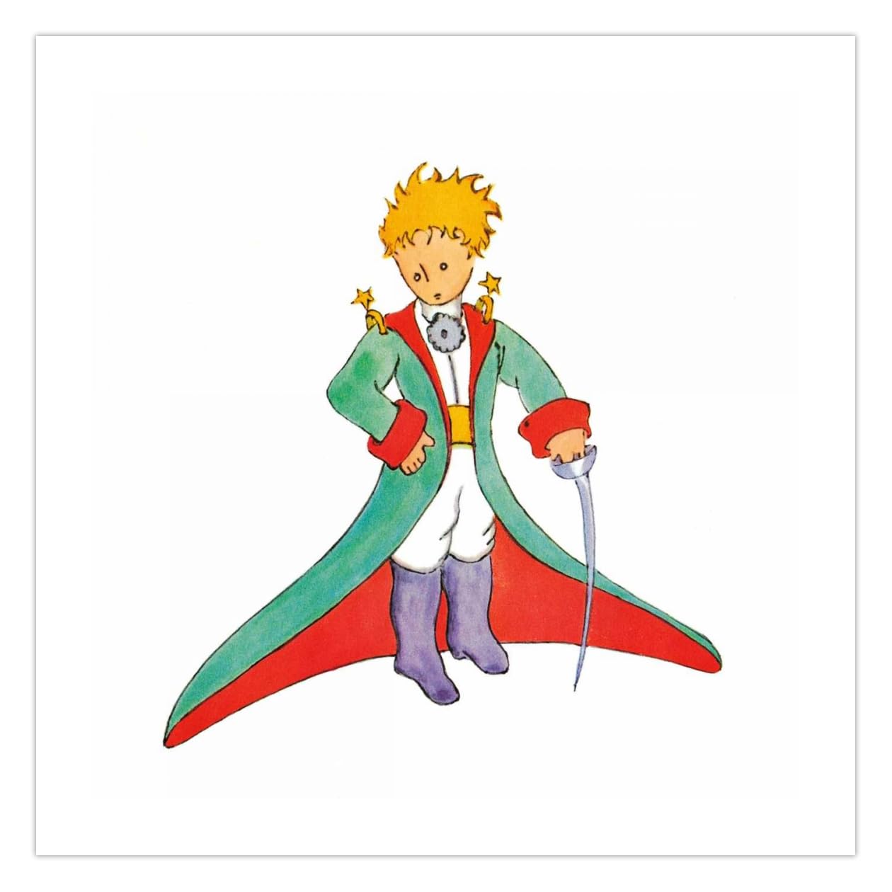 Imprimer sur papier (Poster) Fine Art Antoine De Saint-Exupéry Petit Prince II