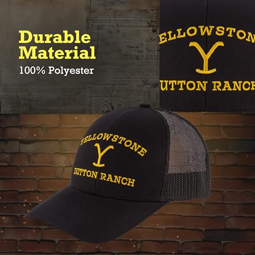 Concept One Yellowstone Casquette Trucker Ajustable avec Visière Courbée - 5
