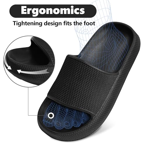 Kids Cloud Slides丨Pillow Sandals for Boys Girls丨Quick Drying Bathroom Shower Sandals丨Summer Beach Pool Slippers| Thick Sole Non-Slip3