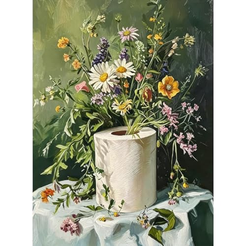 AIBOERL Diamond Art Kits for Adults,Flowers Diamond Painting Wall Decor