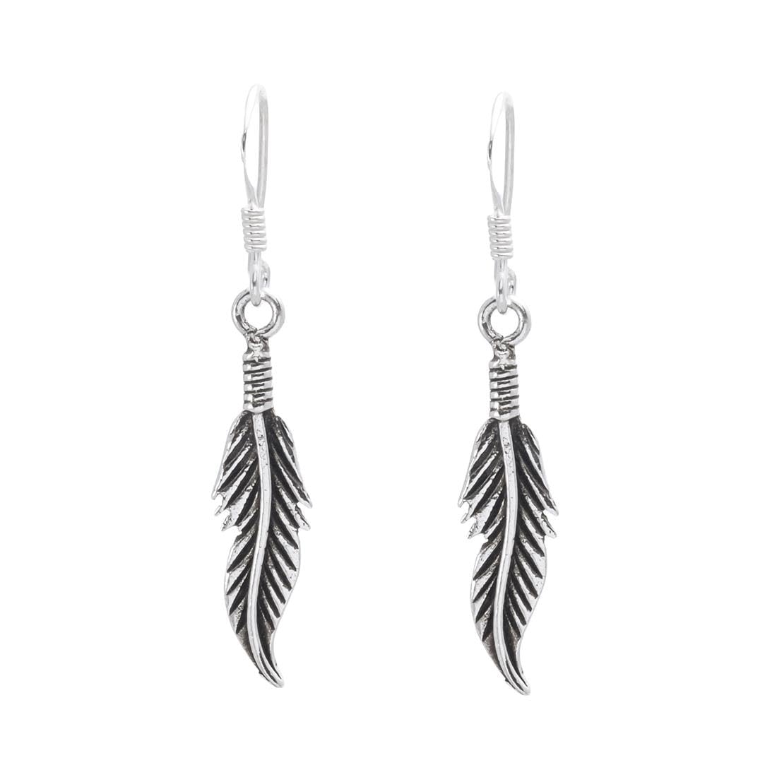 Orecchini pendenti minimalisti in argento sterling con foglia: ispirati