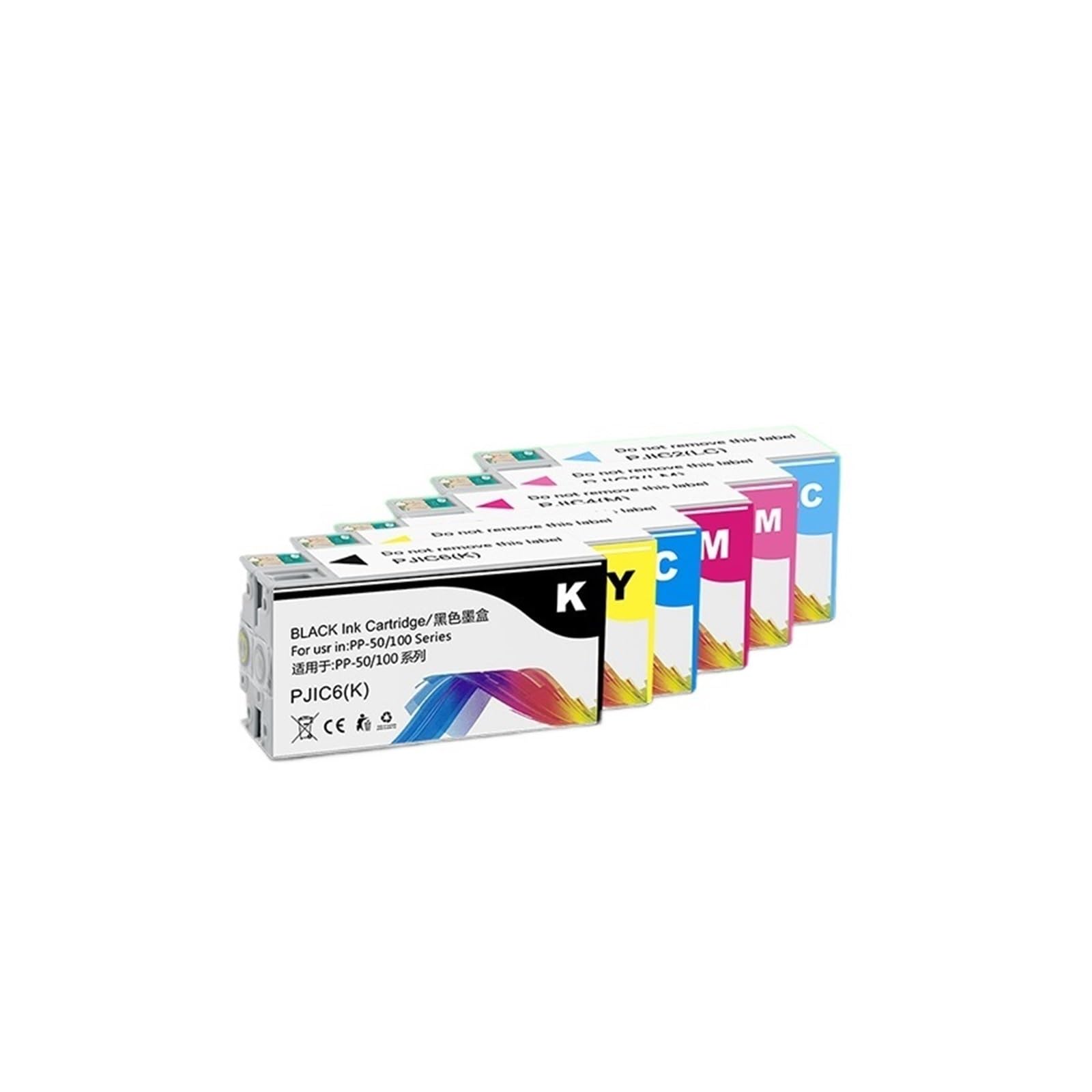 Cartuccia d'inchiostro, compatibile con Epson, PP-100 PP-50 PJIC1 | PJIC6, PJIC2 PJIC3 PJIC4 PJIC5, PP-100N PP-50BD PP-100 II(PJIC1-PIIC6 (6PCS))