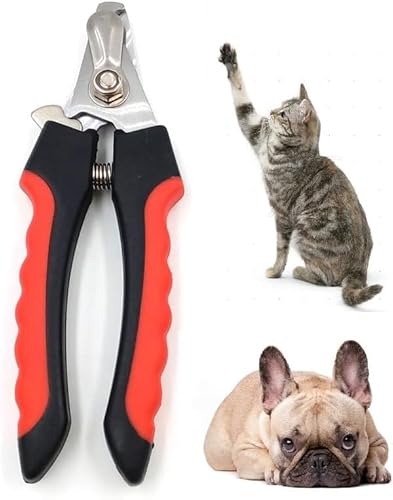 Alicate Cortador de Unhas para Cães de Pequeno Porte Lâmina em Aço Carbono com Limitador de Corte Em