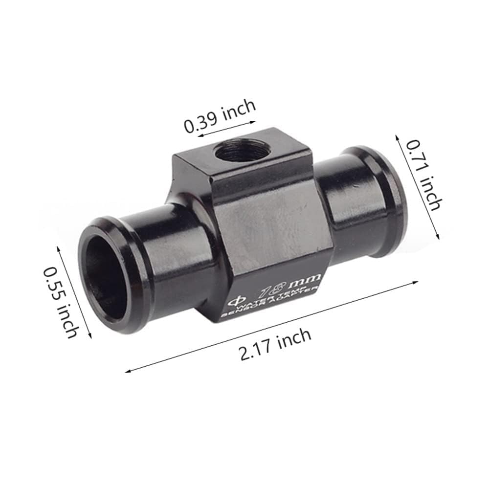 Thermomètre Numérique pour Moto, Affichage Précis de Température d'Eau, avec 22mm Adaptateur de Sonde en Métal Étanche, Accessoire de Modification de Moto(Rouge)