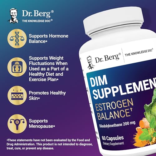 Dr. Berg Nutritionals s-dim-eb-60ct-FBA1 Natural Supplements To Balance Female Hormone