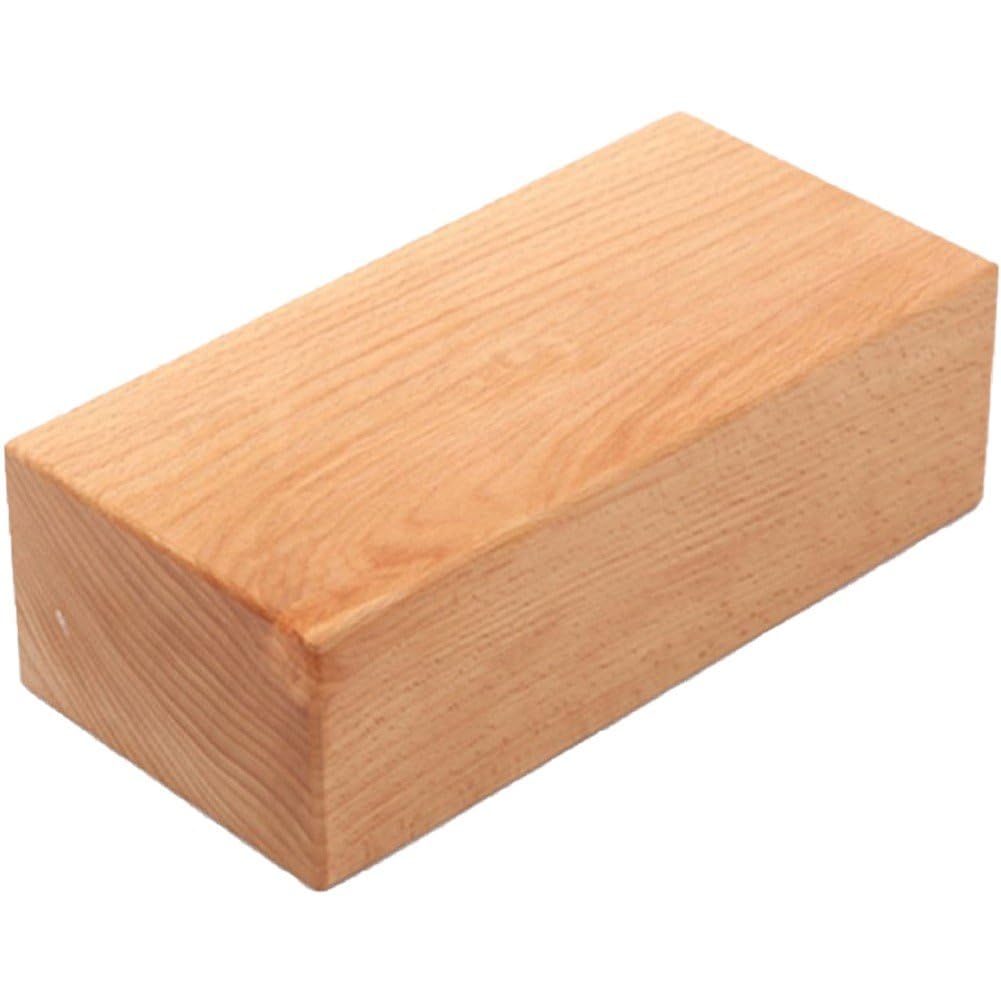 Ladrillo de apoyo para profundizar posturas y bloque de yoga de madera natural