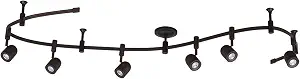 Catalina Lighting 21903-000 Transitional 6-Light Integrated LED Flex Track Ceiling Light, 96", Oil Rubbed Bronze, Black