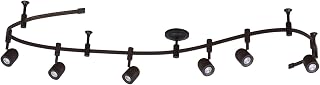 Catalina Lighting 21903-000 Transitional 6-Light Integrated LED Flex Track Ceiling Light, Bulbs Included 96", Oil Rubbed Bronze, Black