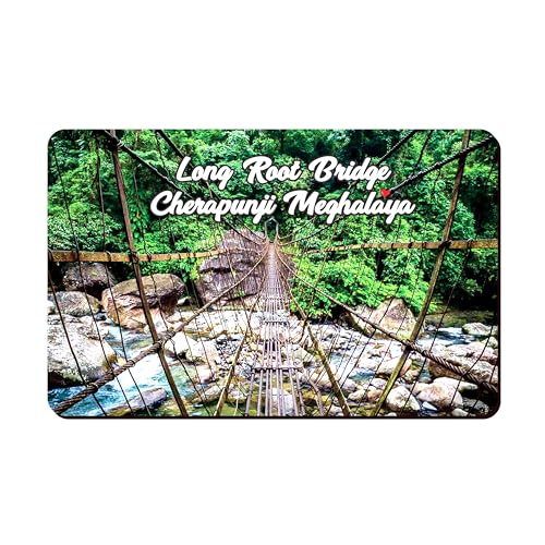 Image of Elegant Fridge Magnet with Themes |Rectangular Size Refrigerator Magnet with Magnetic Rubber Back | Pack of 1, 8.6cm X 5.4cm (Cherapunji Meghalaya)