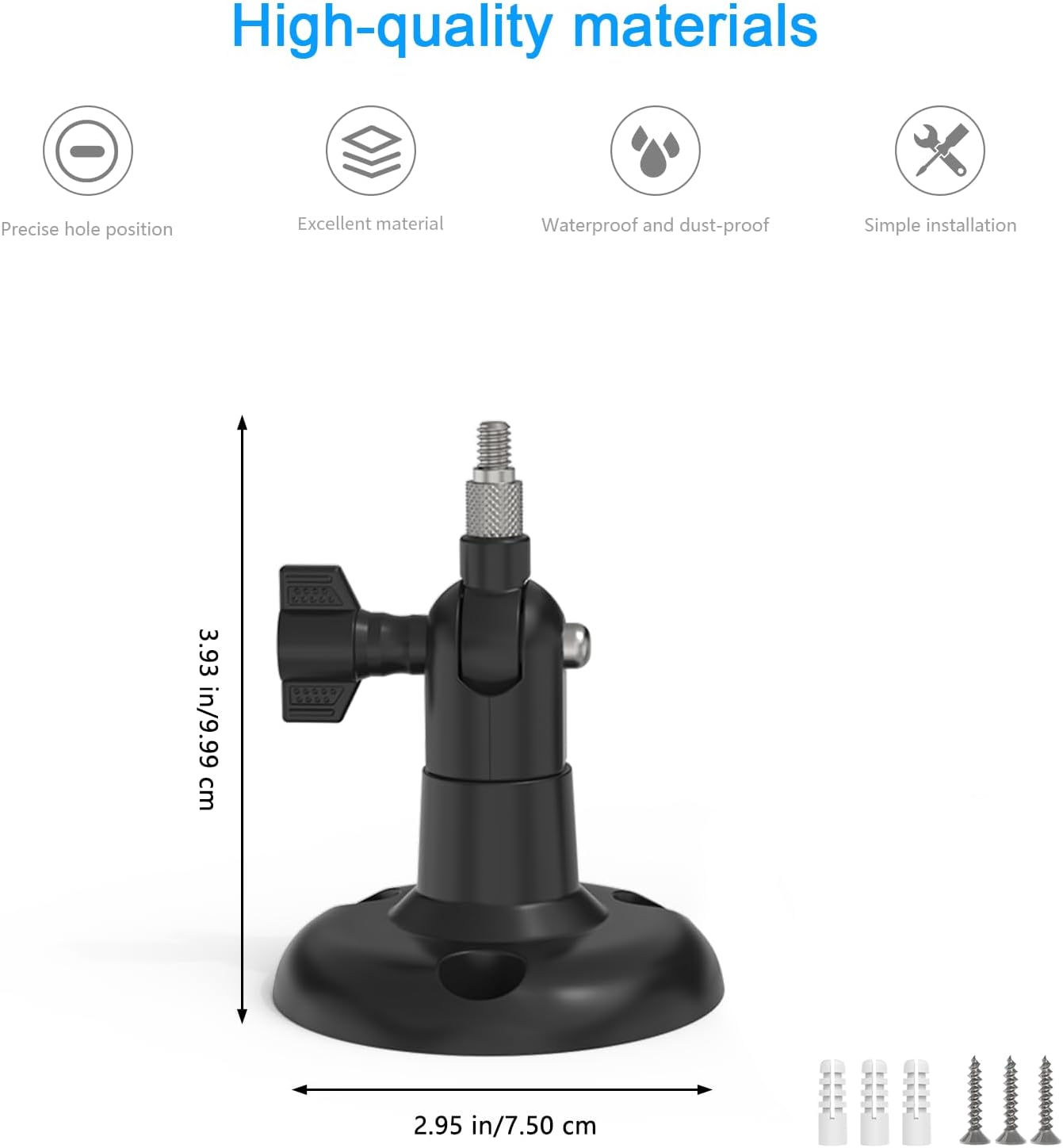 HOLACA Wall Mount Compatible with Compatible with Rin g Outdoor Camera Plus (Camera NOT Included), 1PCS Black image 2