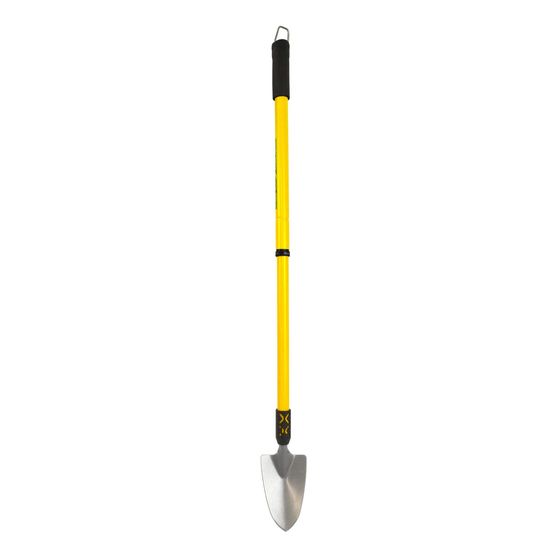 AB Tools, kit di attrezzi da giardino con lama verde, pala, forcella, rastrello estirpatore telescopico con manici allungabili
