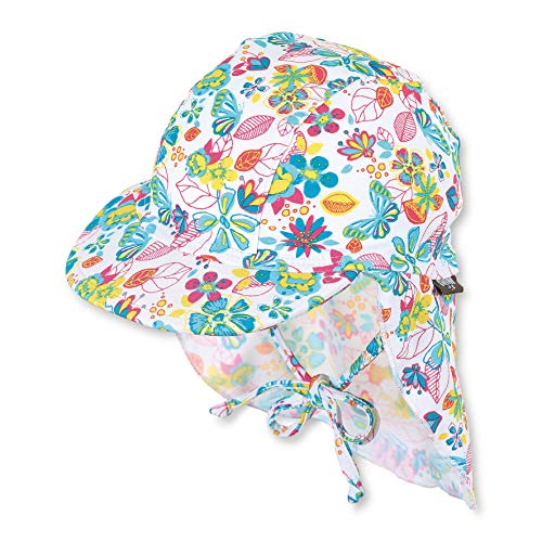 Sterntaler Schirmmütze Mit Nackenschutz Sombrero, Blanco, 45 para Bebés