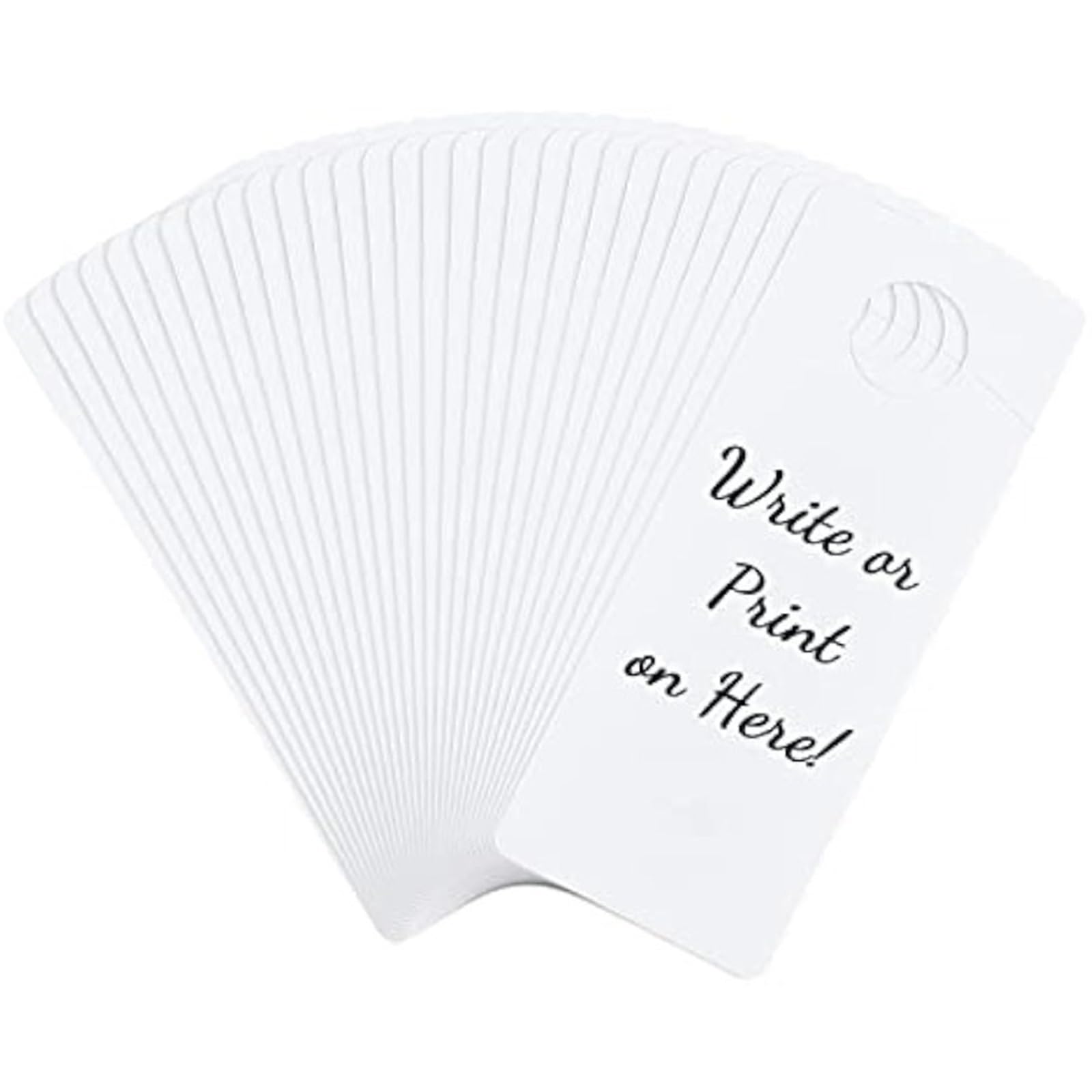 ZRHWSPD PVC Door Knob Hangers 30Pcs PVC Door Knob Hangers Blank Signs to Write Your Own Messages for Home