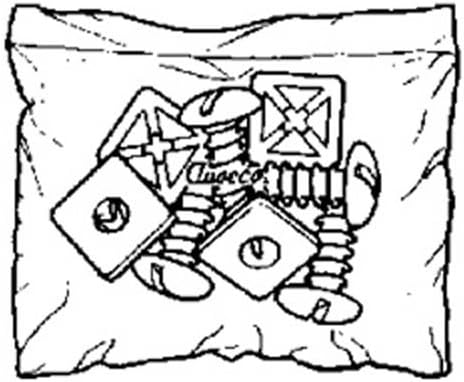 License Plate Hdwr Bag (4Pc A9603 & A11719)