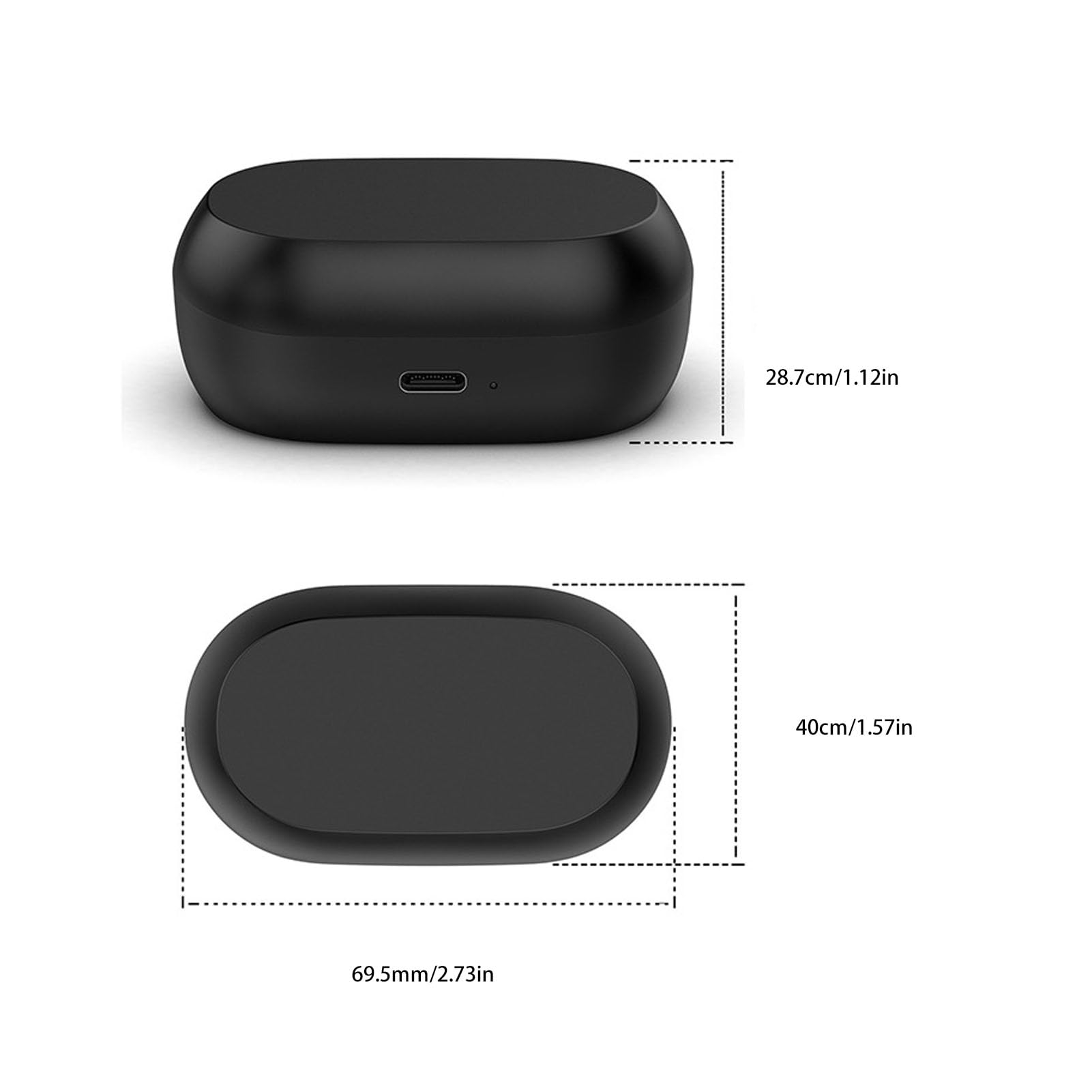Reemplazo de la Caja de Carga del Auricular de MtlaVishy para Elite 7 Pro y Elite 7 Black USB C 600mAh Activo con luz indicadora Ideal para el Uso de automóviles y Viajes en el