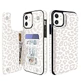 uCOLOR for iPhone 11 Wallet Case with Card Holder-PU Leather Folio Flip Cover Kickstand Card Slots Double Magnetic Clasp RFID Blocking Compatible with iPhone 11 6.1' (Leopard)