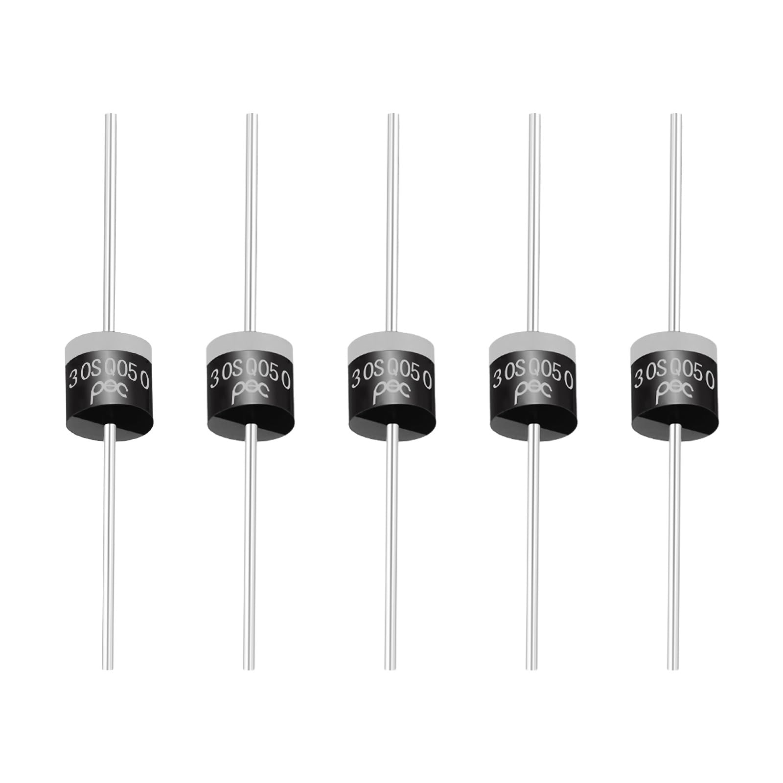 PATIKIL 5Pcs 30SQ050 Diodi Raddrizzatori Schottky, 30A 50V R-6 Raddrizzatori Elettronici Ad Alta Corrente Per Regolatori Di Tensione, Gestione Dell'Energia