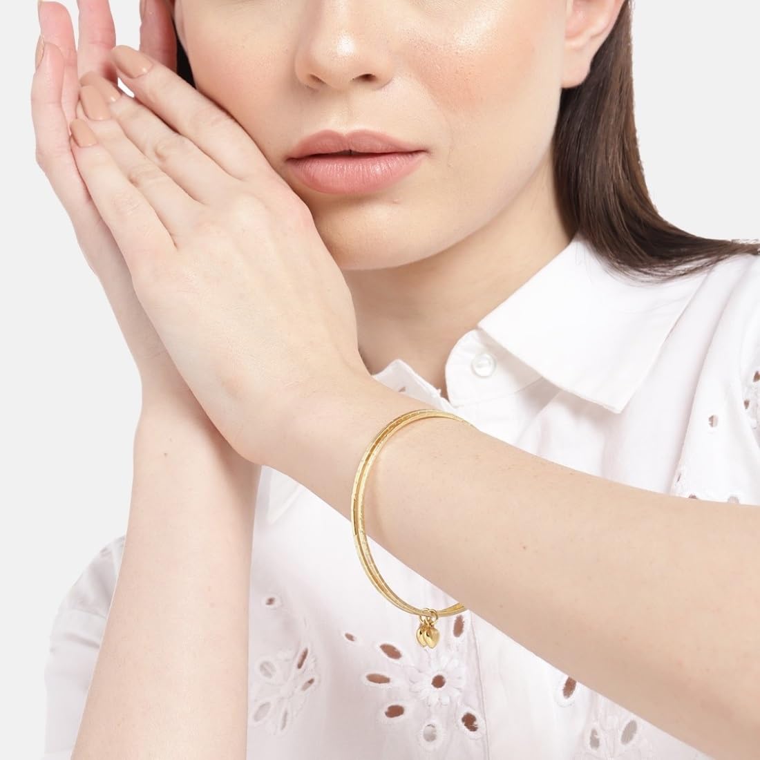 925 Silver Plated Bangle Set for Mother-Daughter