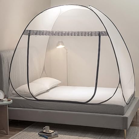 Mengersi Bed Canopy for Twin Bed with Net Bottom: Mosquito Netting Bed Tent for Kids