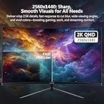 Z-Edge 27 inch Curved Gaming Monitor, QHD 1440P 165Hz 144Hz Curved 1500R Computer Monitor, MPRT 1ms Monitor Gaming, 16.7M Colors, UG27Q Frameless Bezel, 2X DP 1.4 Ports and 2X HDMI 2.0 Ports - Image 3