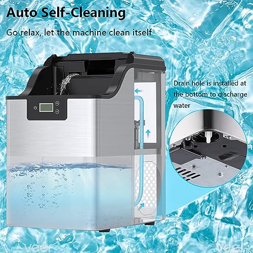 Máquina para Hielo Nugget de Acero Inoxidable 44LB/24H miniatura 3