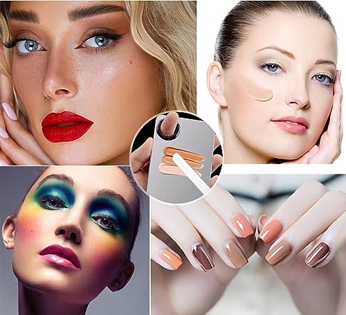 INOG Korean Spatula Makeup Palette with Foundation Spatula, Makeup Mixing Palette, Stainless Steel Picasso Makeup Spatula Cosmetic Makeup Palette Foundation Palette Mixing Tray... - Image 4