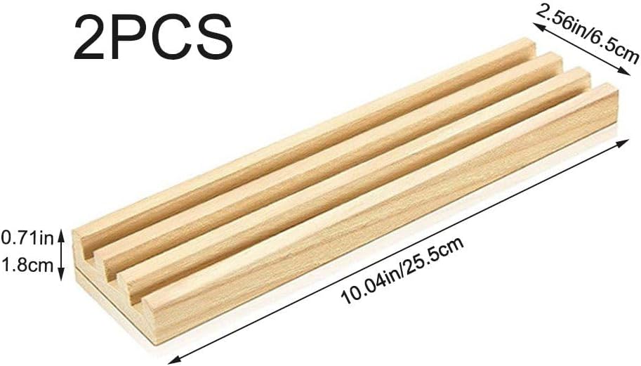 2pcs Wooden Domino Holder Domino Tray Storage Rack Anti-Slip Domino Base Bracket Decorative Trays for Domino Games