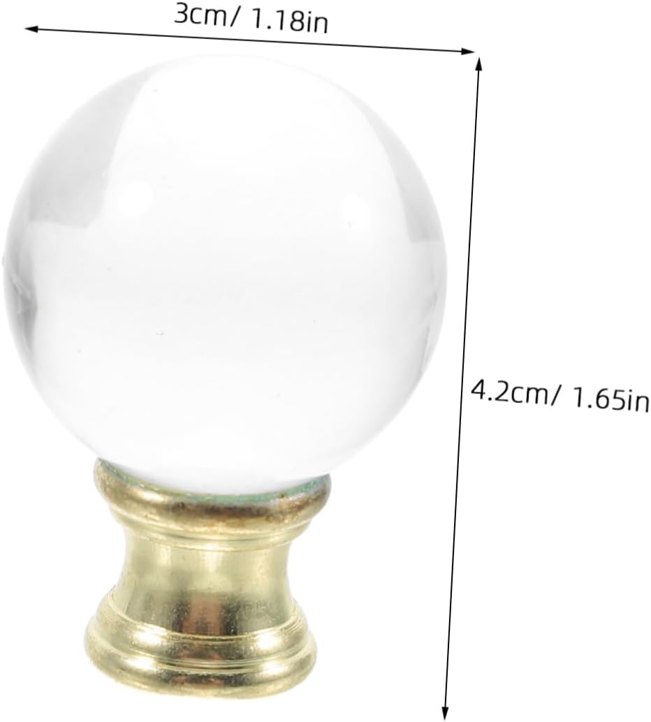 Glass Lamp Finial Base Decorative Replacement Cap for Lampshades Easy to Install Compatible Lighting Fixtures Stylish Addition for Home Decor
