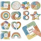 "Measyth Calm Strips for Anxiety Sensory Stickers for Adults, 36PCS Textured Calm Stickers Anxiety Relief Items Classroom Fidgets Mental Health Awareness Supplies Anti Stress Calming Mood (Pastel)"