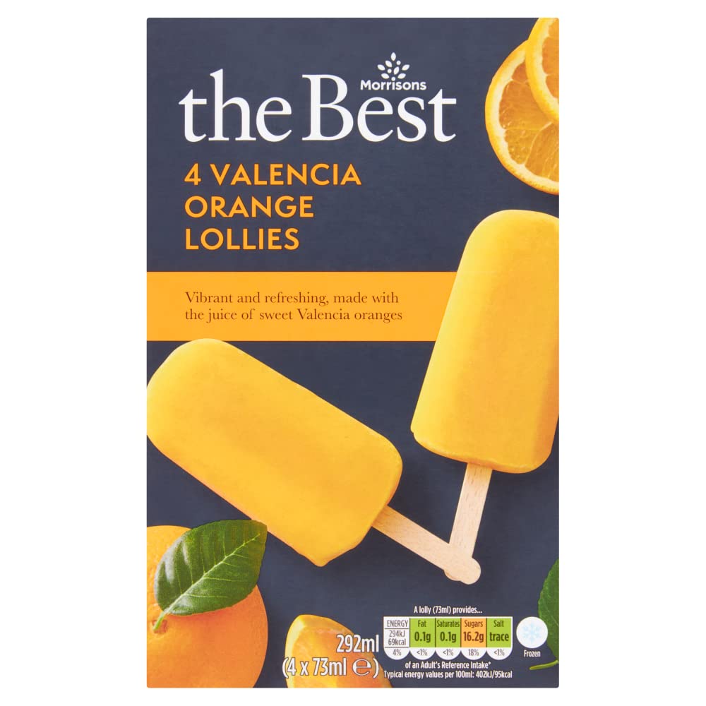 Morrisons Valencia Orange Ice Lollies 4 x 73ml
